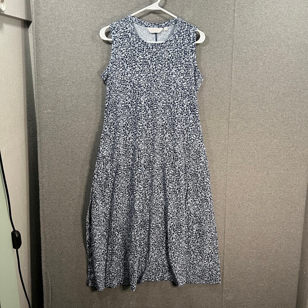 Encore By Idina Menzel Petite Easy Jersey Tee Dress Blue Floral, Petite Small